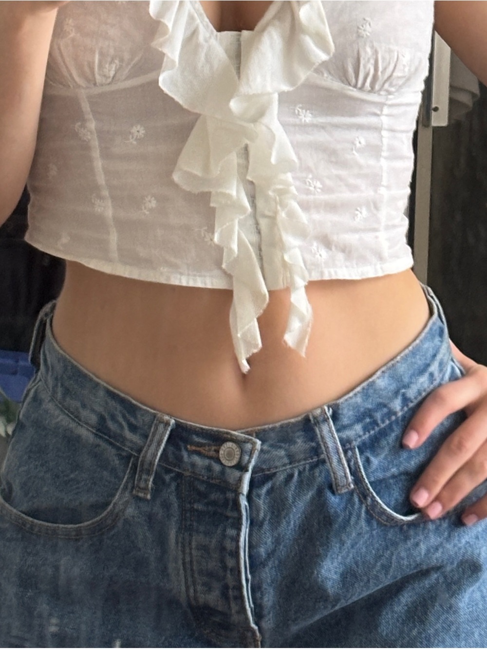 Brandy Melville, John Galt denim jeans, high waisted taper leg